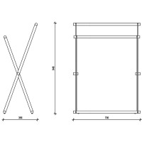 0507200 CROSS 2 Підлогова стійка-рушникотримач, хром (1 сорт) DECOR WALTHER фото 2