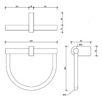 0585317 CENTURY HTR Тримач рушнику, dark bronze (1 сорт) DECOR WALTHER фото 1