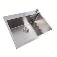 60*45 Handmade Кухонна мийка (товщина 3,0/1,5), нержавійка (1 сорт) Valeso фото 1