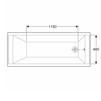 5342000 SUPERO Ванна акрилова прямокутна 160x70см, колір білий, в комплекті з ніжками SN14 (1 сорт) KOLO фото 3