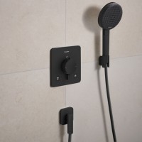 28885670 HG Porter Fine Тримач для ручного душу, чорний матовий (1 сорт) HANSGROHE фото 2