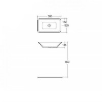 VARUC55500AWHA VARIANT Раковина під стільницю, прямокутна, білий глянець, 60 см (1 сорт) RAK Ceramics фото 1