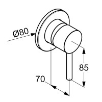 389253976 Bozz Зовнішня частина змішувача д/душу, чорний мат (1 сорт) Kludi фото 1