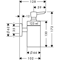 40514820 Logis Дозатор д/рідкого мила, brushed nickel (1 сорт) HANSGROHE фото 1