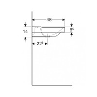 500.551.01.1 Xeno2 Раковина 120 см, з 1 отвором під зміш., без переливу, KeraTect, колір білий гляне Geberit фото 2