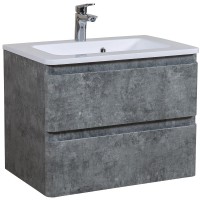 7035 Тумба Акцент консольна з умивальником Альфа 100 см , сірий мармур (1 сорт) Аква Родос