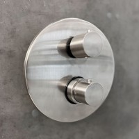 LIQ 018 ST LIGHT Змішувач для ванни термостатичний прихованого монтажу, нерж.сталь (1 сорт) Paffoni фото 4