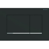 115.883.14.1 Sigma20 (ex Sigma30) square клавіша змиву, подвійний змив, чорний мат/хром глянець (1 с Geberit