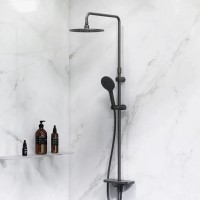 F0780222 Like Душова система  з верхнім душем 250мм, чорний мат (1 сорт) AM.PM фото 6