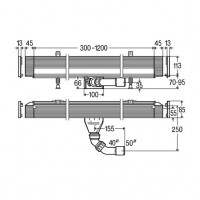 736736 Advantix Vario Душовий лоток 300-1200mm пристінний (1 сорт) Viega фото 1