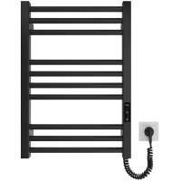6.1.0400.06.BM Рушникосушка ел. HF Derby 570х430 чорний мат, в комплекті з прих.підкл (1 сорт) Hygge Family фото 2