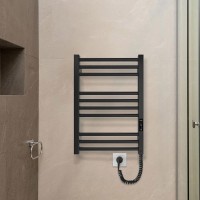 6.1.0400.06.BM Рушникосушка ел. HF Derby 570х430 чорний мат, в комплекті з прих.підкл (1 сорт) Hygge Family фото 6