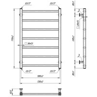1.7.044615.P Рушникосушка INOX Токіо 770х530/500, Полір.нержав. (1 сорт) Mario фото 4