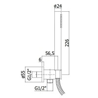 ZDUP 094 ST Tondo Душовий  набір, steel looking (1 сорт) Paffoni фото 1