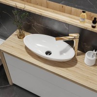 Раковина Nice 600х300 накладний, колір білий, покриття глянець (1 сорт) MIRAGGIO фото 6