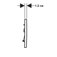 115.883.16.1 Sigma20 square Клавіша змиву, подвійний змив, легкоочисна поверхня, чорний мат/чорний ( Geberit фото 2