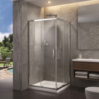 SHRC53906 PRIMERA PL FRAME Душова кабіна, розсувна - 90*90 - хром/прозоре скло (1 сорт) PRIMERA PL фото 2