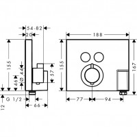 15765000 ShowerSelect/Fixfit Зовнішня частина термостата (1 сорт) HANSGROHE фото 1