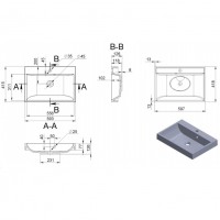 Раковина Varna 600 врізний, колір білий, покриття глянець (1 сорт) MIRAGGIO фото 1