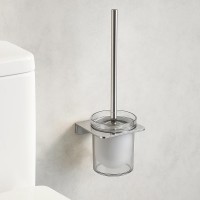 4030170C DO IT Щітка для унітазу + тримач кольору хром та склянка з матового скла (1 сорт) Devit фото 2