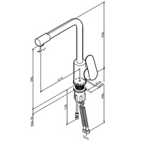 F8005700 Like, змішувач для кухні з каналом для питної води , L-вилив, хром (1 сорт) AM.PM фото 1
