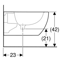 502.825.00.1 Підвісне біде Geberit Acanto закритої форми, білий глянець (1 сорт) Geberit фото 2