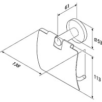 A85A341400 X-Joy, Тримач для туалетного паперу з кришкою, хром (1 сорт) AM.PM фото 1