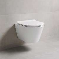 8320020 TOPIC Унітаз підвісний без обідка + супертонка кришка soft close (2уп) (1 сорт) Primera фото 2