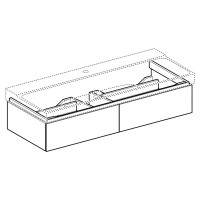 500.517.00.1 Xeno2 Шафка під раковину -120 см, з двома висувними ящиками, колір сірувато-бежевий мат Geberit фото 1