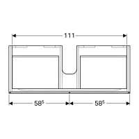 500.517.00.1 Xeno2 Шафка під раковину -120 см, з двома висувними ящиками, колір сірувато-бежевий мат Geberit фото 2