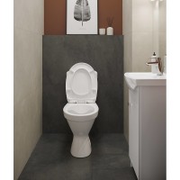 K119-079Умивальник меблевий CERSANIA 55 ONE HOLE з отвором для змішувача, з переливом, білий глянець MITO фото 4