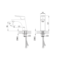 10110023 TYROL Змішувач д/раковини (1 сорт) Primera фото 1