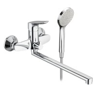 779500001 Jupiter, змішувач  для ванни і душу з довгим поворотним виливом і душовим комплектом, хром Damixa фото 1