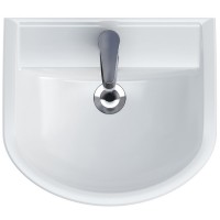 K667-106 Умивальник меблевий ARTECO 50 ONE HOLE з отвором для змішувача, з переливом, білий глянець  MITO фото 1