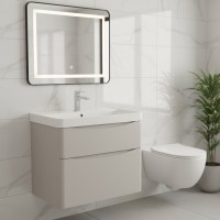 32226 Тумба Америна (кашемір) з умивальником Deep 75 см (консольна) (1 сорт) Аква Родос