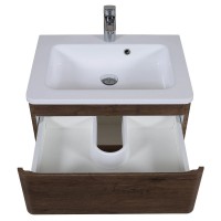 4208 Тумба Акцент консольна з раковиною умивальником Альфа 80 см ,  каштан (1 сорт) Аква Родос фото 5