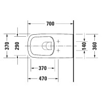 2559090000 DuraStyle  Унітаз підвісний безобідковий, білий (1 сорт) DURAVIT фото 1