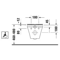 2559090000 DuraStyle  Унітаз підвісний безобідковий, білий (1 сорт) DURAVIT фото 3
