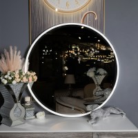 27305 Lorenzo Дзеркало 100 см з підсвіткою (сенсор), колір білий (1 сорт) Аква Родос фото 5