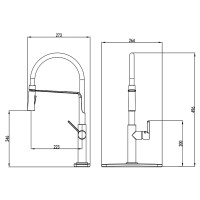 56110B LAGUNA Змішувач д/кухні, чорний матовий (1 сорт) Devit фото 1
