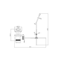 47565162 UNIVERSAL Набір змішувачів (Змішувач для ванни, для раковини, донний клапан, ручний душ, шл Devit фото 5