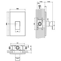 44602-031 + 44655-031 + 59148-031 Комплект із змішувача, який монтується в стіну, зовнішньої частини GESSI фото 1