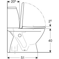 L89206200 Runa Унітаз-компакт підлоговий, вертикальний випуск, бачок 3/6л, нижній підвід води, сидін KOLO фото 4