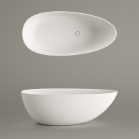 VABELLOS/00 BELLA OVO Ванна окремостояча 170*80 см з литого (штучного) каменю Silkstone, з інтегрова PAA фото 3