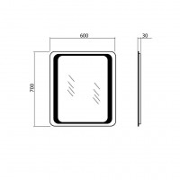 5794 ОМЕГА Дзеркало-60, з підсвіткою (1 сорт) Аква Родос фото 2