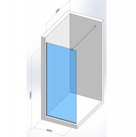 DSN80200 Style New Душове огородження Walk-In 800x2000, хром (1 сорт) Devit фото 1