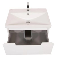 8807 тумба Інфініті з раковиною Elite 70 см (консольні), біла (1 сорт) Аква Родос фото 1