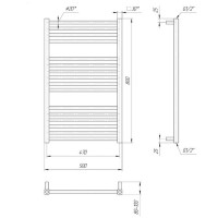 1.2.0400.03.P Рушникосушка ГЕРА 800х500/80 мм, Полір.нержав. (1 сорт) Mario фото 2