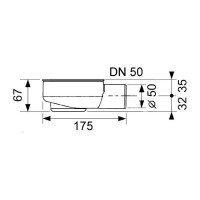 650000 Сифон для каналу низький DN50 (1 сорт) Tece фото 1