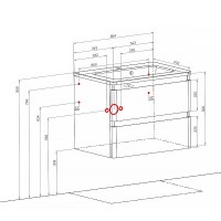 7680 АКЦЕНТ Тумба підвісна з раковиною-70 Альфа (1 сорт) Аква Родос фото 1